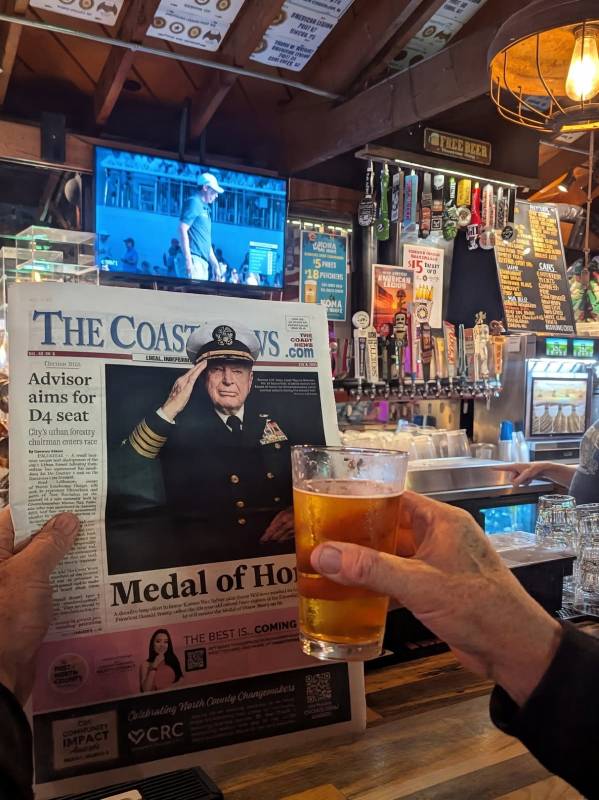 The Coast News front page,Medal of Honor
